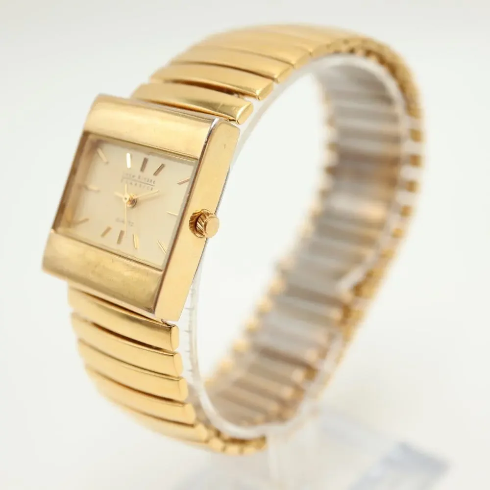 Joan Rivers Classic Womens Gold Tone 25mm Watch Expansion Band w New Battery